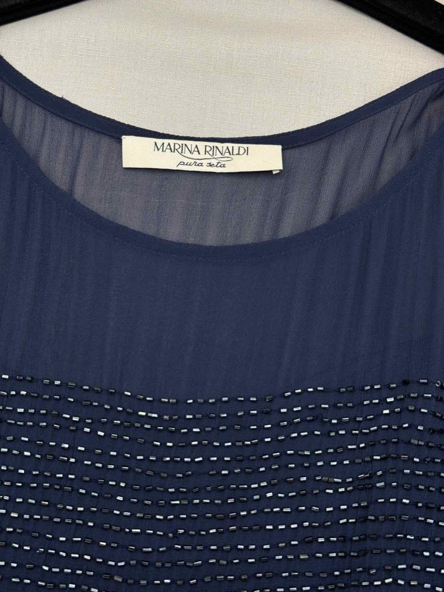 Pre-loved MARINA RINALDI Navy Blue Long Dress at Reems Closet