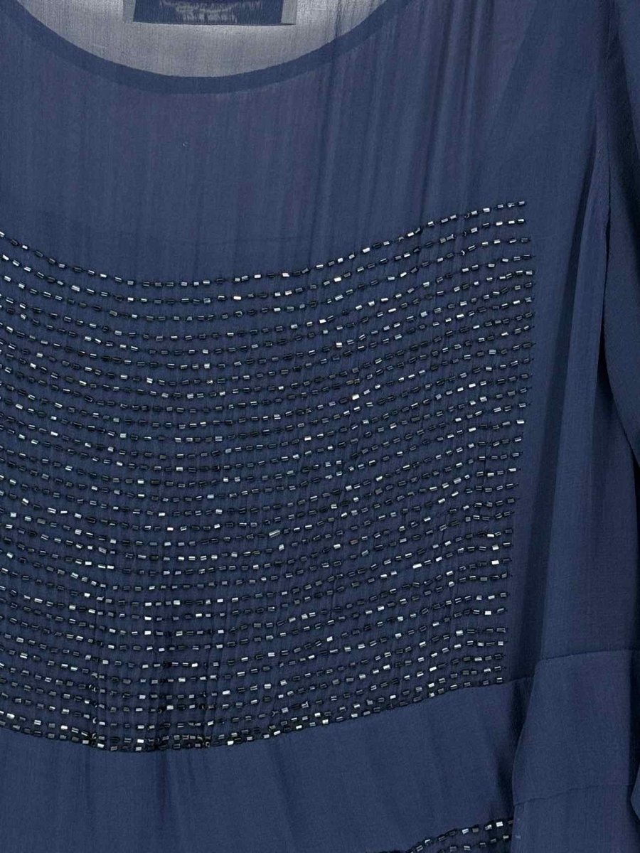 Pre-loved MARINA RINALDI Navy Blue Long Dress at Reems Closet