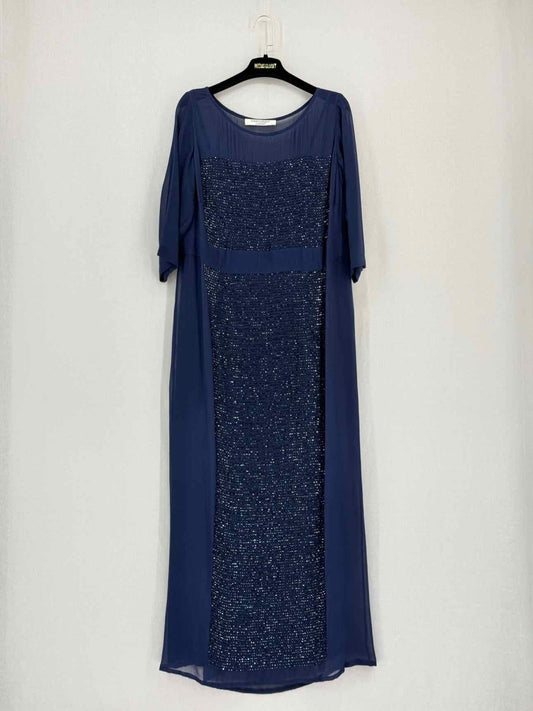 Pre-loved MARINA RINALDI Navy Blue Long Dress at Reems Closet