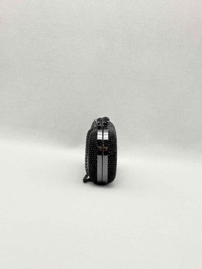 Pre-loved MARINA RINALDI Saetta Black Clutch at Reems Closet