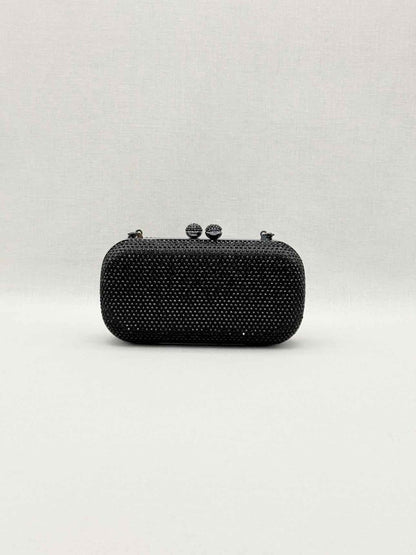 Pre-loved MARINA RINALDI Saetta Black Clutch at Reems Closet