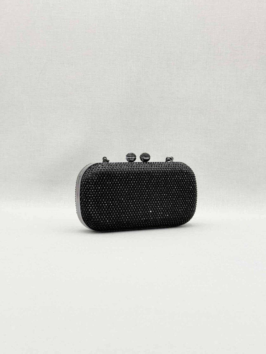 Pre-loved MARINA RINALDI Saetta Black Clutch at Reems Closet