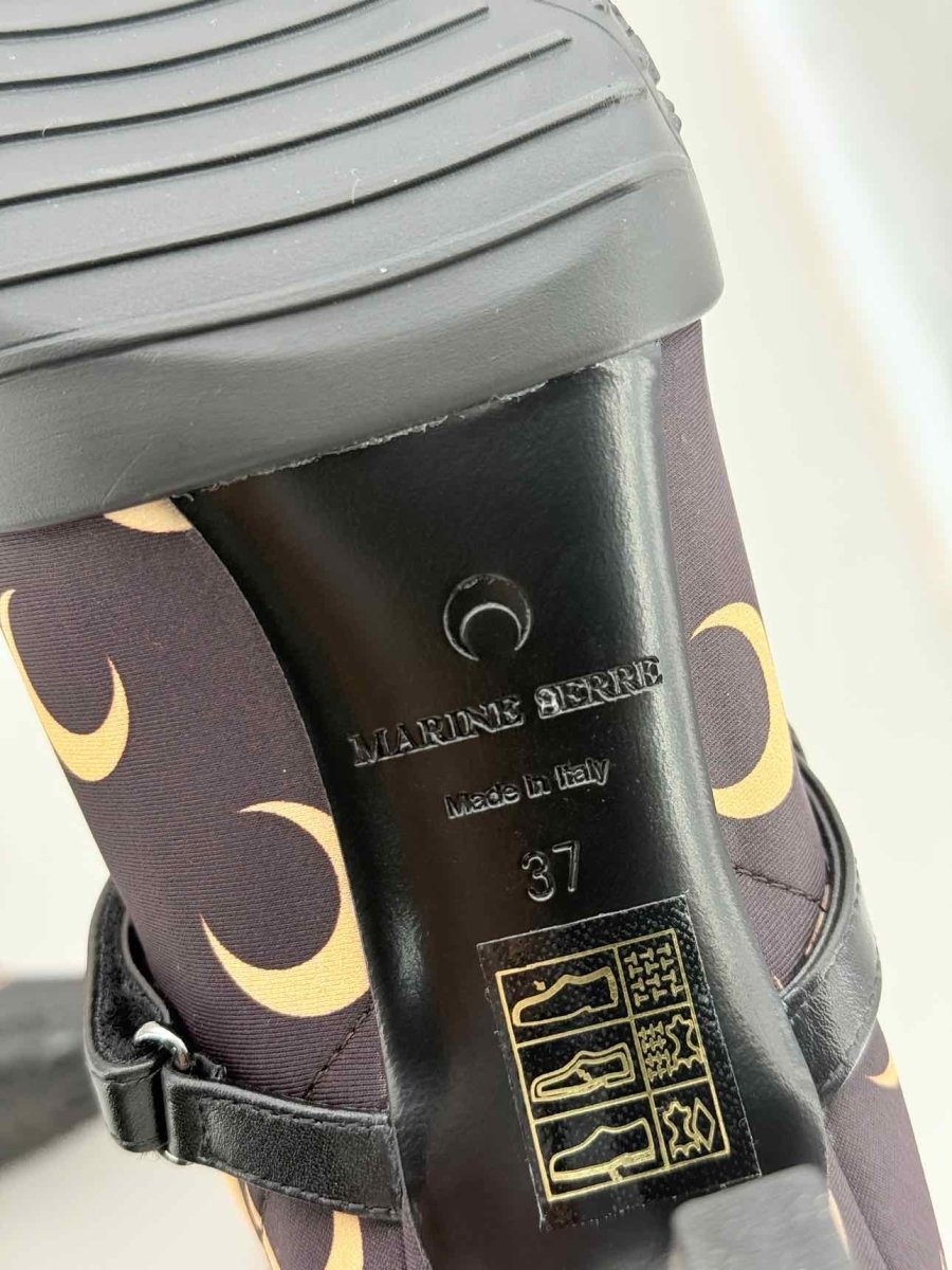 Pre - loved MARINE SERRE Brown Printed Size EU 37 Knee High Boots at Reems Closet