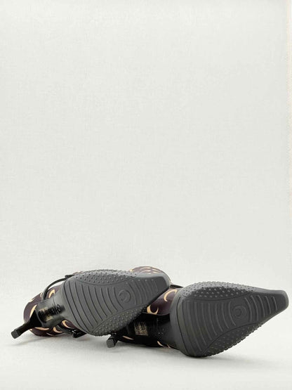 Pre - loved MARINE SERRE Brown Printed Size EU 37 Knee High Boots at Reems Closet