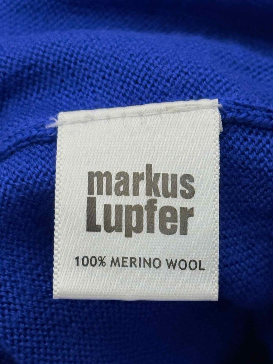 Pre - loved MARKUS LUPFER Blue Printed Size Small Jumper at Reems Closet