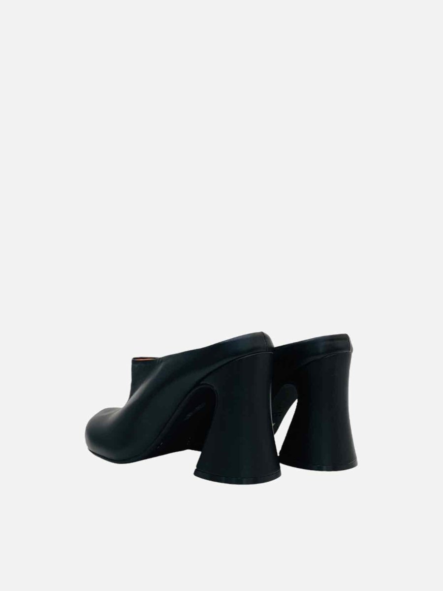 Pre - loved MARNI Block Heel Black Mules at Reems Closet