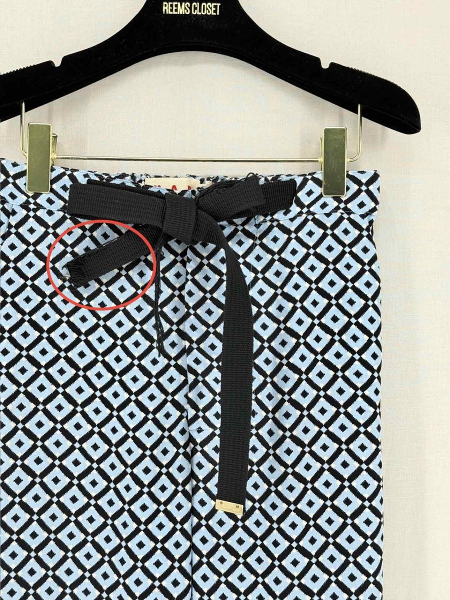 Pre - loved MARNI Blue Multicolor Printed Size US 0 Pants at Reems Closet