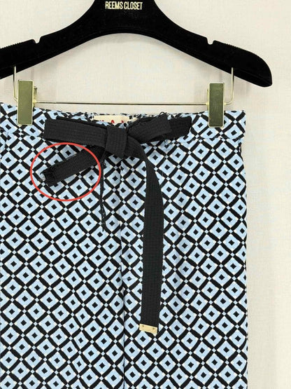 Pre - loved MARNI Blue Multicolor Printed Size US 0 Pants at Reems Closet