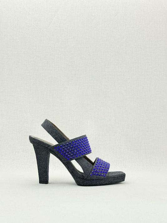 Pre - loved MARNI Grey & Purple Size EU 40 Heeled Sandals at Reems Closet