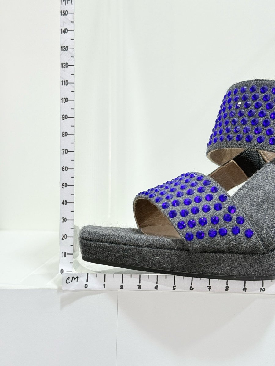 Pre - loved MARNI Grey & Purple Size EU 40 Heeled Sandals at Reems Closet