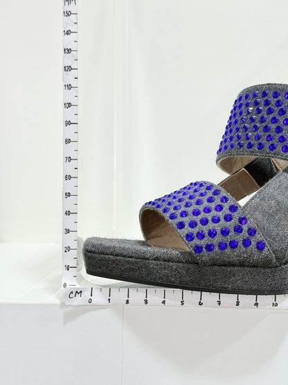 Pre - loved MARNI Grey & Purple Size EU 40 Heeled Sandals at Reems Closet