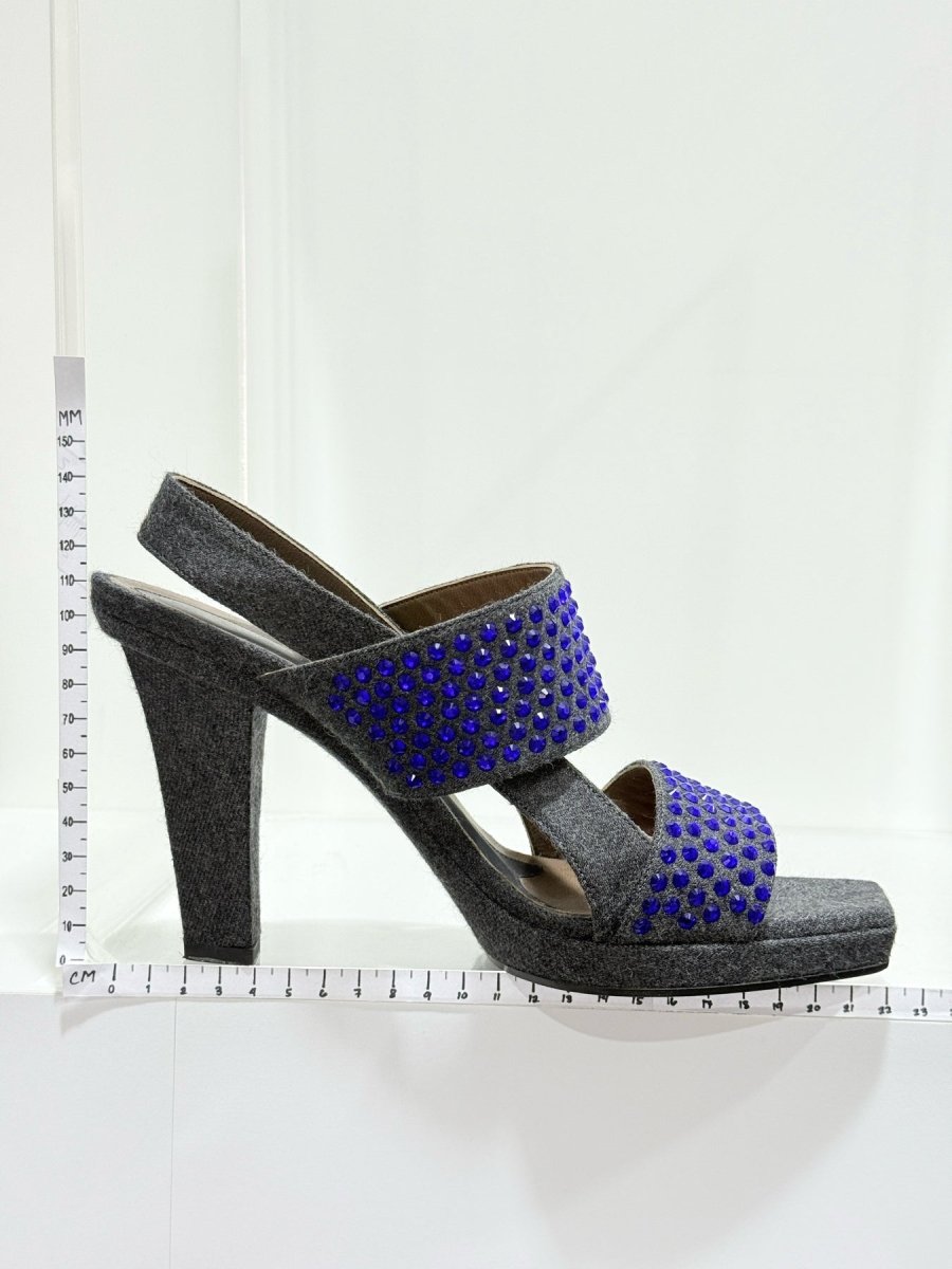Pre - loved MARNI Grey & Purple Size EU 40 Heeled Sandals at Reems Closet