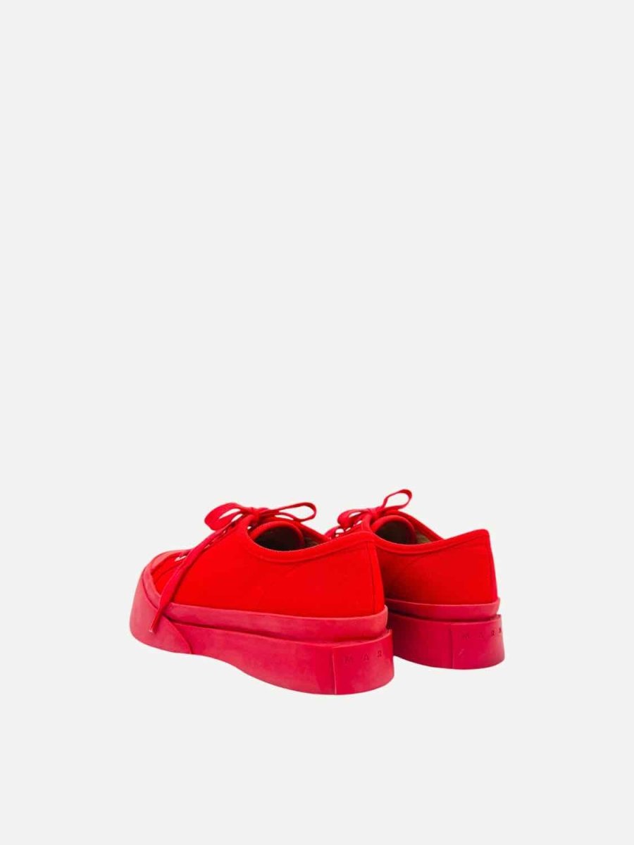 Pre - loved MARNI Low Top Red Sneakers at Reems Closet