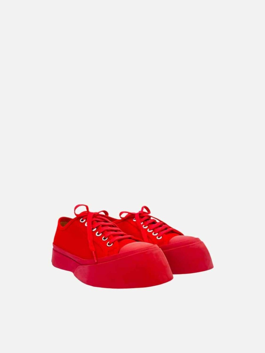 Pre - loved MARNI Low Top Red Sneakers at Reems Closet