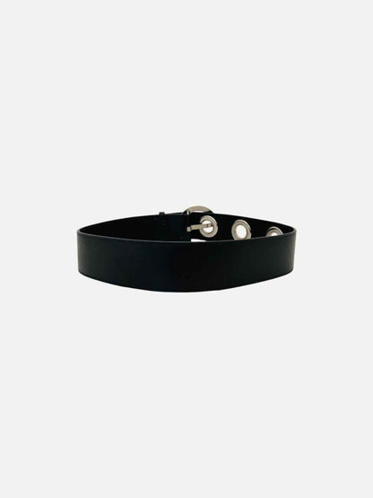 Pre - loved MARNI Metal Eyelet Black Belt at Reems Closet