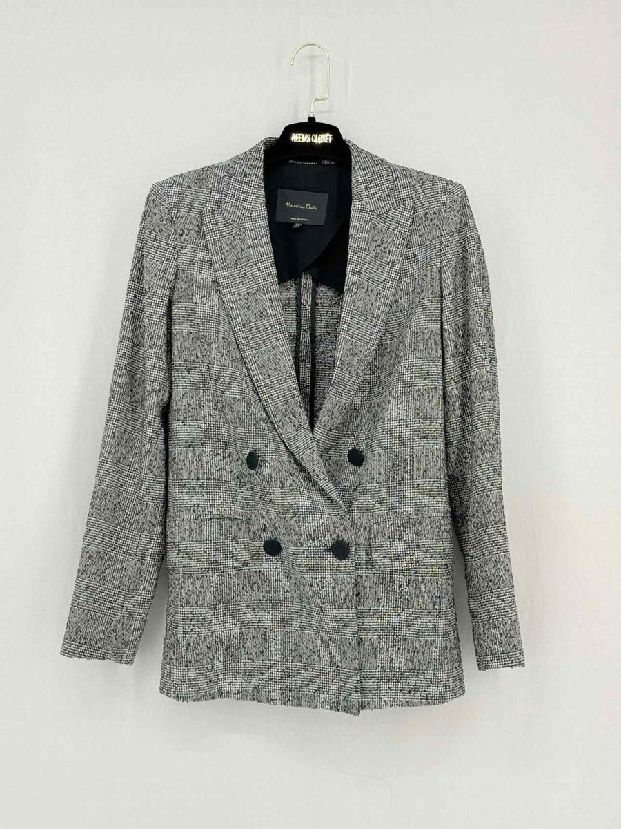 Pre - loved MASSIMO DUTTI Black & Grey Size US 4 Jacket at Reems Closet
