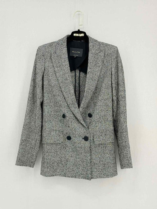 Pre - loved MASSIMO DUTTI Black & Grey Size US 4 Jacket at Reems Closet