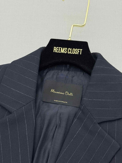 Pre - loved MASSIMO DUTTI Black Striped Size US 6 Outfit Set at Reems Closet