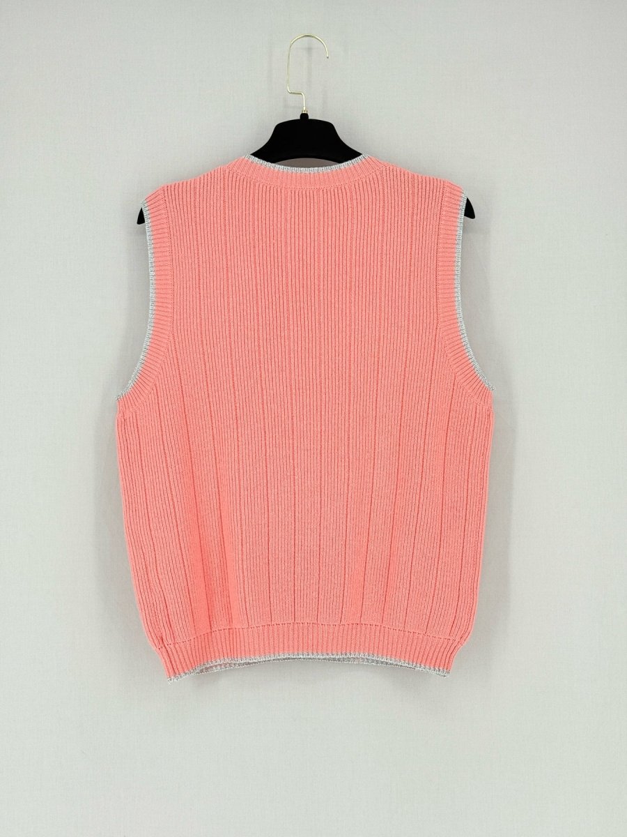 Pre - loved MAX & CO Coral Multicolor Sequin Dog Size Medium Jumper at Reems Closet