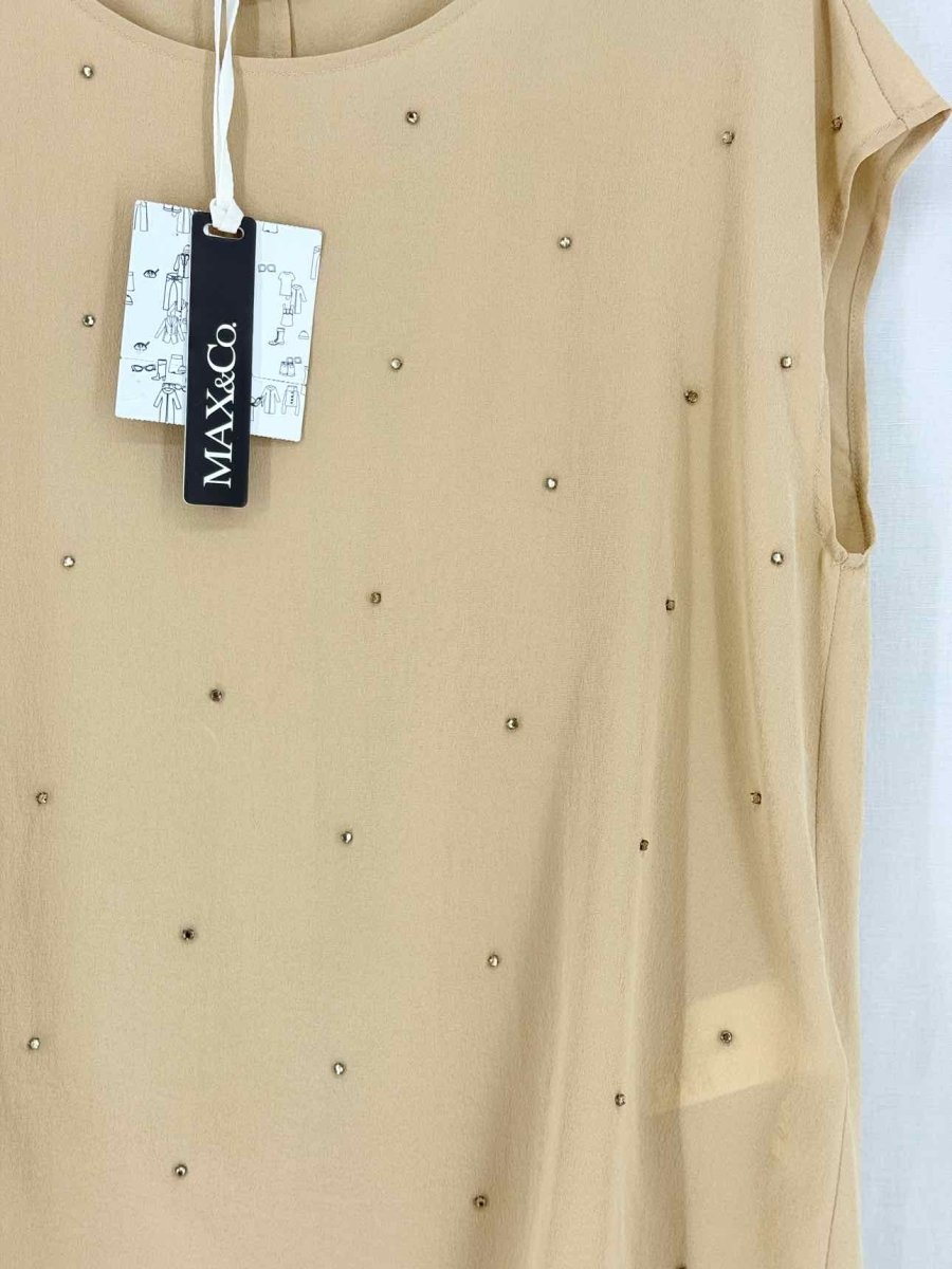 Pre - loved MAX & CO Mocha Size US 6 Blouse at Reems Closet