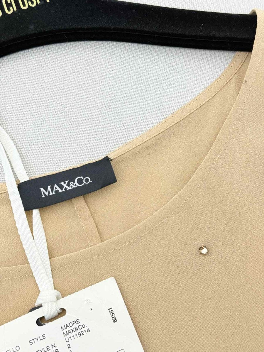 Pre - loved MAX & CO Mocha Size US 6 Blouse at Reems Closet