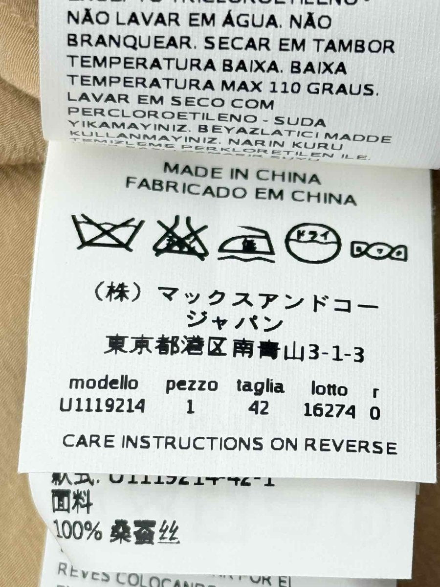 Pre - loved MAX & CO Mocha Size US 6 Blouse at Reems Closet