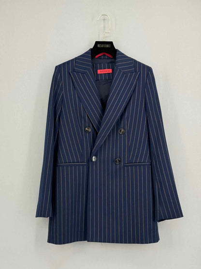 Pre - loved MAX & CO Navy Blue & Beige Striped Size US 0 Outfit Set at Reems Closet