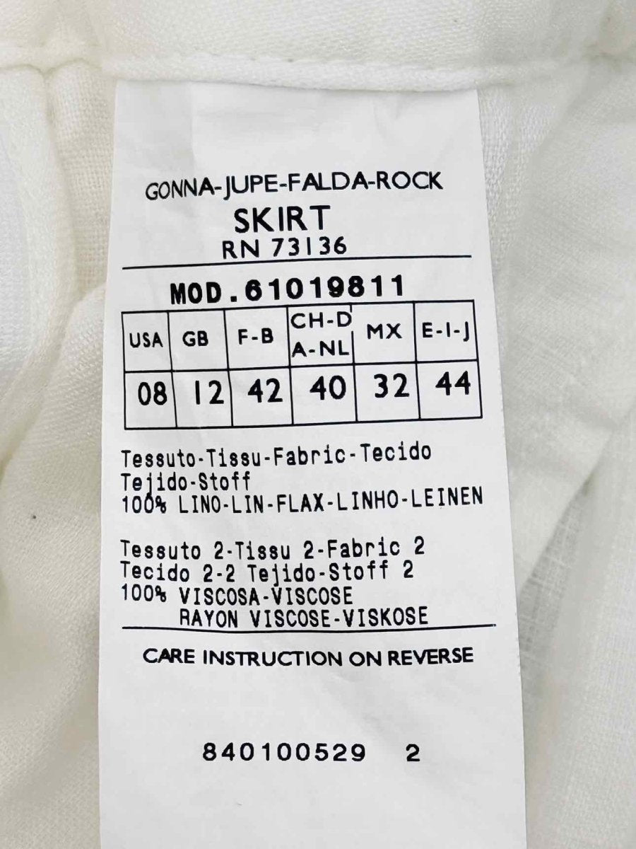 Pre-loved MAX & CO White Size US 8 Long Skirt at Reems Closet