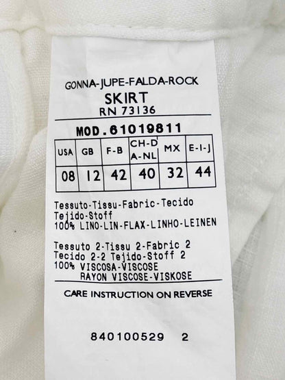 Pre-loved MAX & CO White Size US 8 Long Skirt at Reems Closet