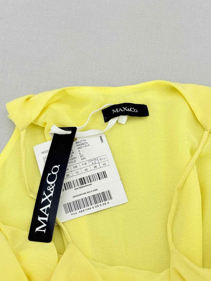 Pre - loved MAX & CO Yellow Size US 6 Short Dress at Reems Closet