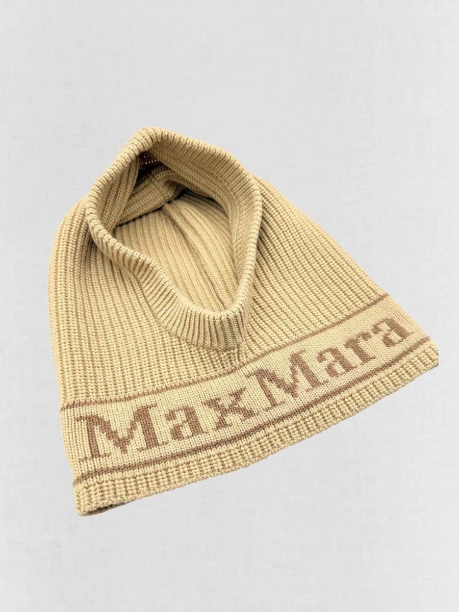 Pre - loved MAX MARA Balaclava Beige Cap at Reems Closet