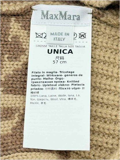 Pre - loved MAX MARA Balaclava Beige Cap at Reems Closet