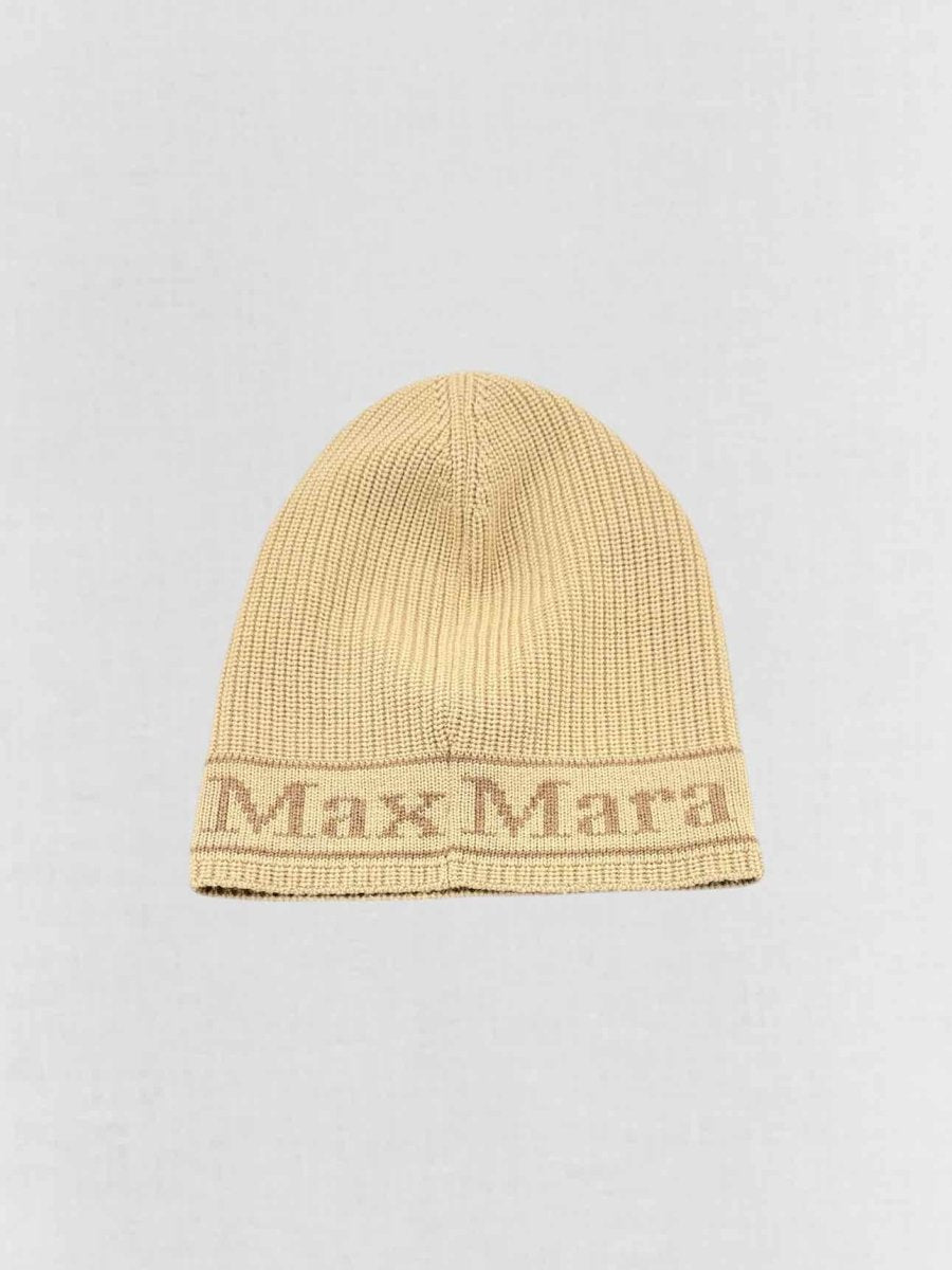 Pre - loved MAX MARA Balaclava Beige Cap at Reems Closet