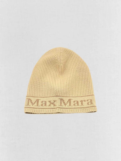 Pre - loved MAX MARA Balaclava Beige Cap at Reems Closet