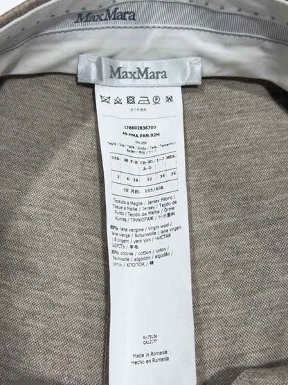 Pre - loved MAX MARA Beige Size US 2 Jacket & Pants Outfit at Reems Closet