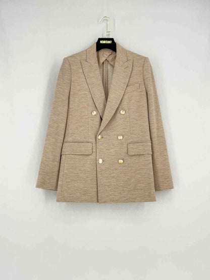 Pre - loved MAX MARA Beige Size US 2 Jacket & Pants Outfit at Reems Closet