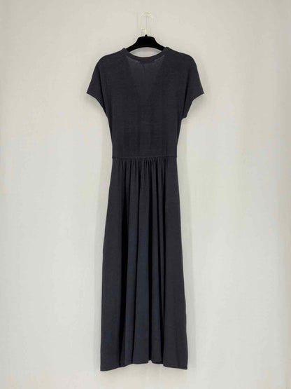 Pre - loved MAX MARA Black Ruched Size XSmall Midi Dress at Reems Closet