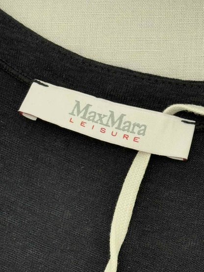 Pre - loved MAX MARA Black Ruched Size XSmall Midi Dress at Reems Closet