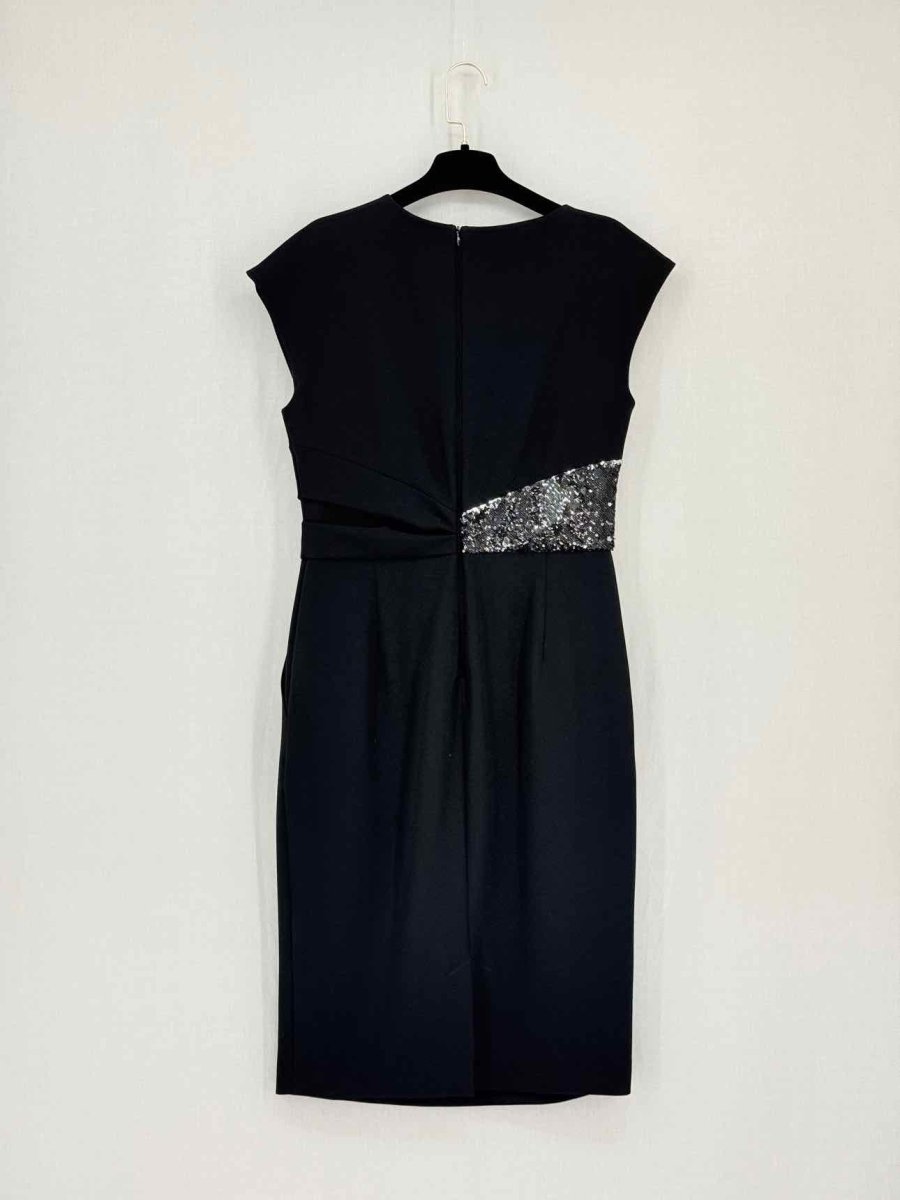Pre - loved MAX MARA Black Size US 10 Knee Length Dress at Reems Closet