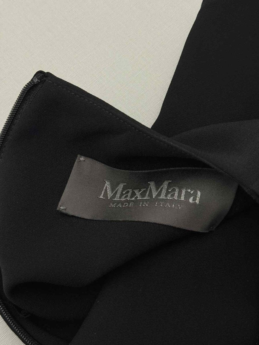 Pre - loved MAX MARA Black Size US 10 Knee Length Dress at Reems Closet