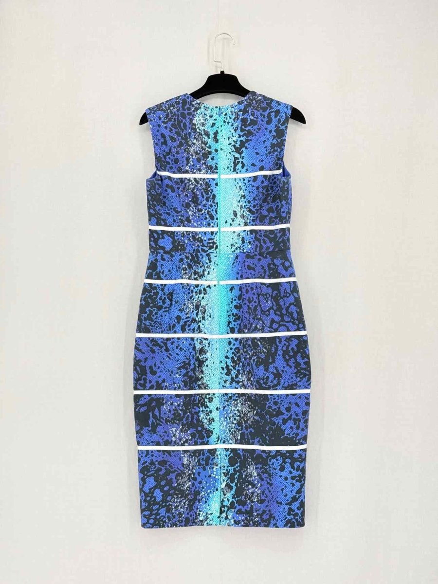 Pre-loved MAX MARA Blue Multicolor Size US 6 Knee Length Dress at Reems Closet