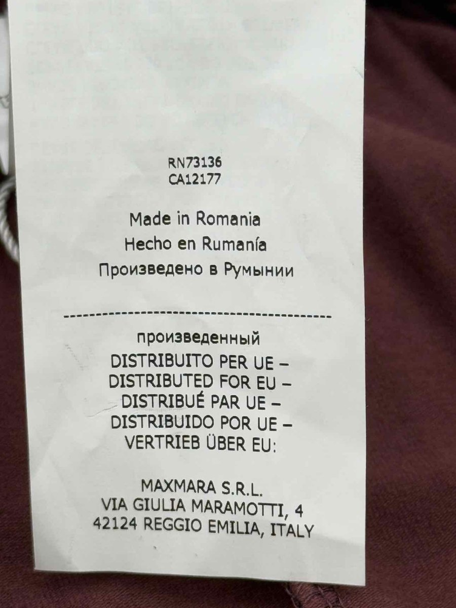 Pre - loved MAX MARA Burgundy Size Medium Midi Dress at Reems Closet