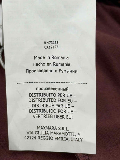 Pre - loved MAX MARA Burgundy Size Medium Midi Dress at Reems Closet