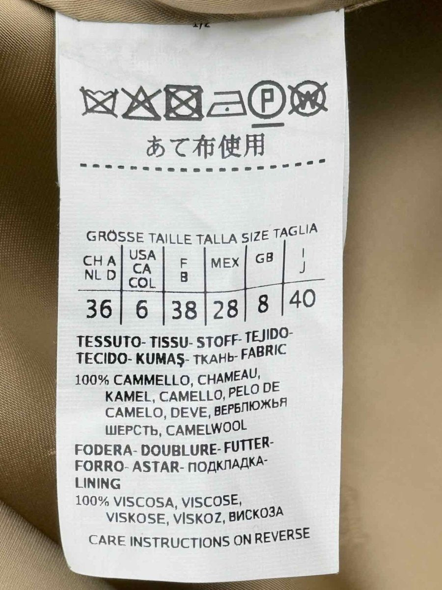 Pre - loved MAX MARA Camel Size US 6 Coat at Reems Closet