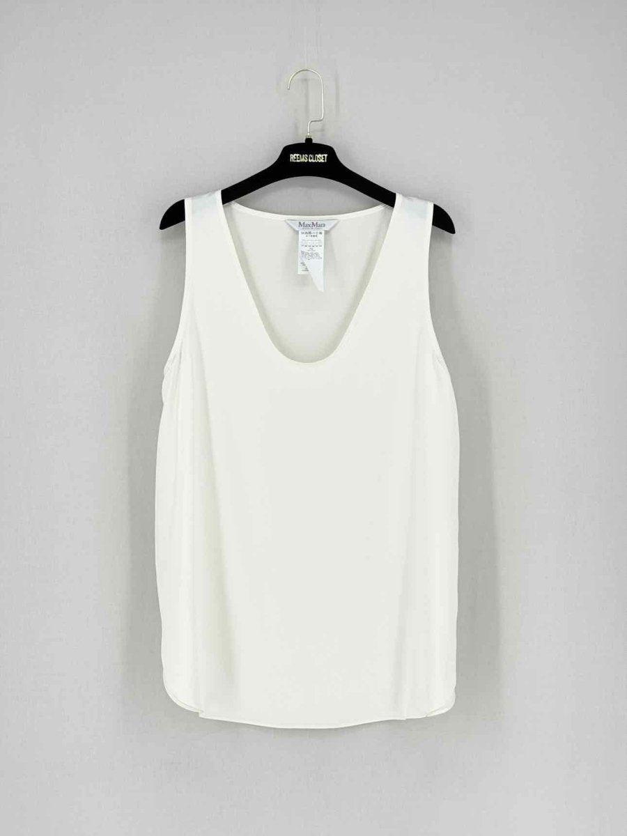 Pre - loved MAX MARA filly Cream Size US 14 Tank Top at Reems Closet