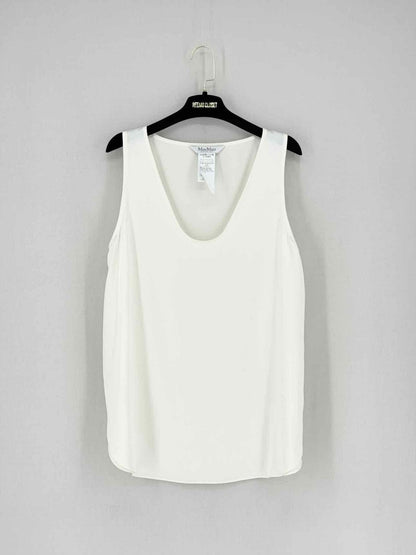 Pre - loved MAX MARA filly Cream Size US 14 Tank Top at Reems Closet