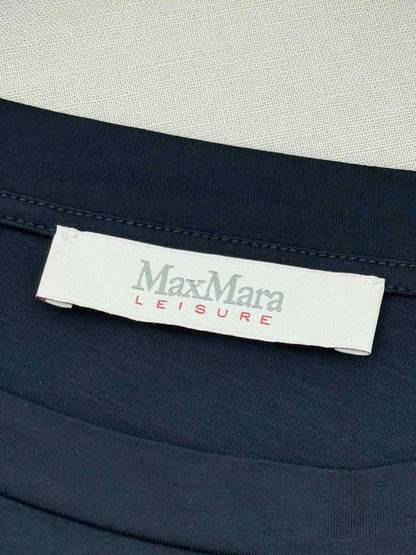 Pre - loved MAX MARA Navy Blue Size Medium Midi Dress at Reems Closet