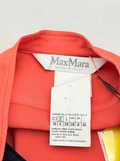 Pre-loved MAX MARA Orange Size US 6 Blouse at Reems Closet