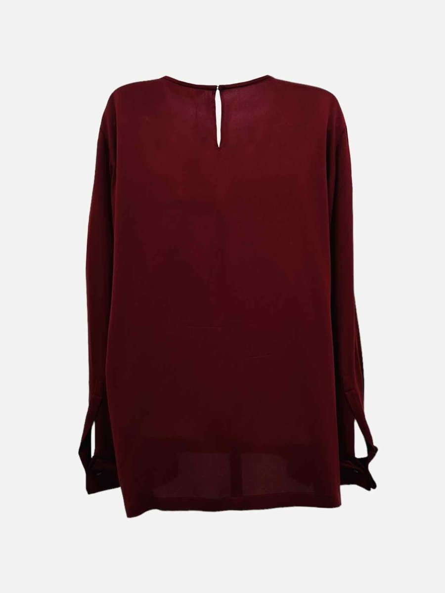 Pre - loved MAX MARA Oversized Burgundy Top at Reems Closet