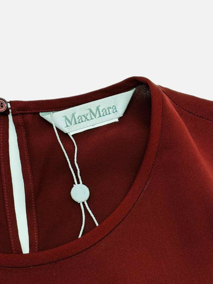 Pre - loved MAX MARA Oversized Burgundy Top at Reems Closet